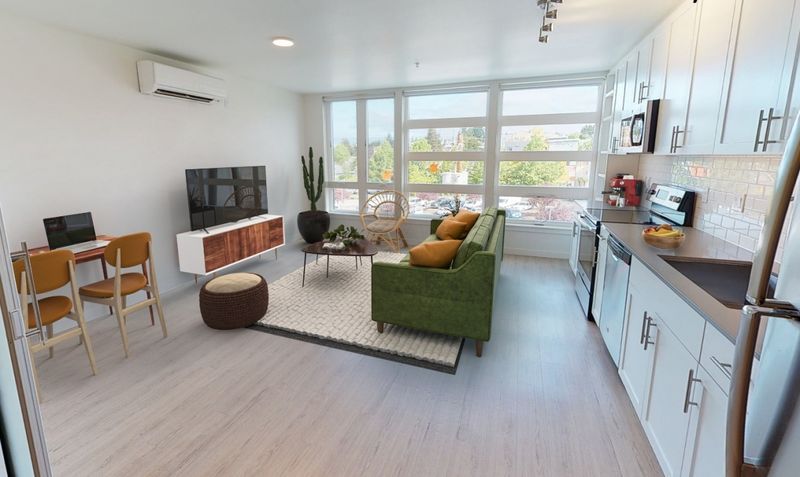 Mid-Century Modern style virtually staged room
